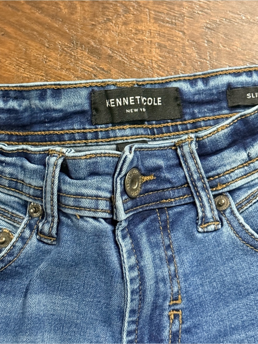 Kenneth Cole High-Rise Blue Slim Jeans